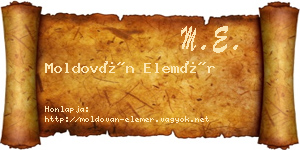 Moldován Elemér névjegykártya